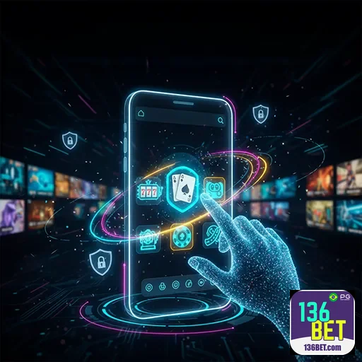 Imagem promocional do aplicativo 136bet, destaque na plataforma do site 136bet para apostas esportivas e jogos.